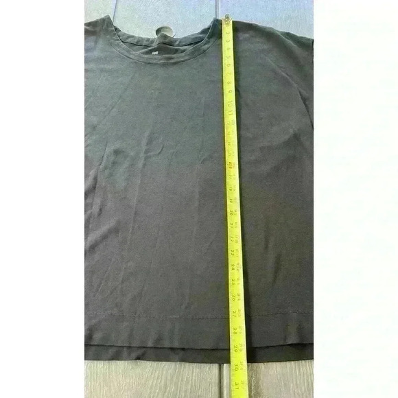 J JILL SIMPLY SUPIMA SCOOP NECK TUNIC TOP SZ 3XL BLACK 3/4 SLEEVES - Picture 4 of 8